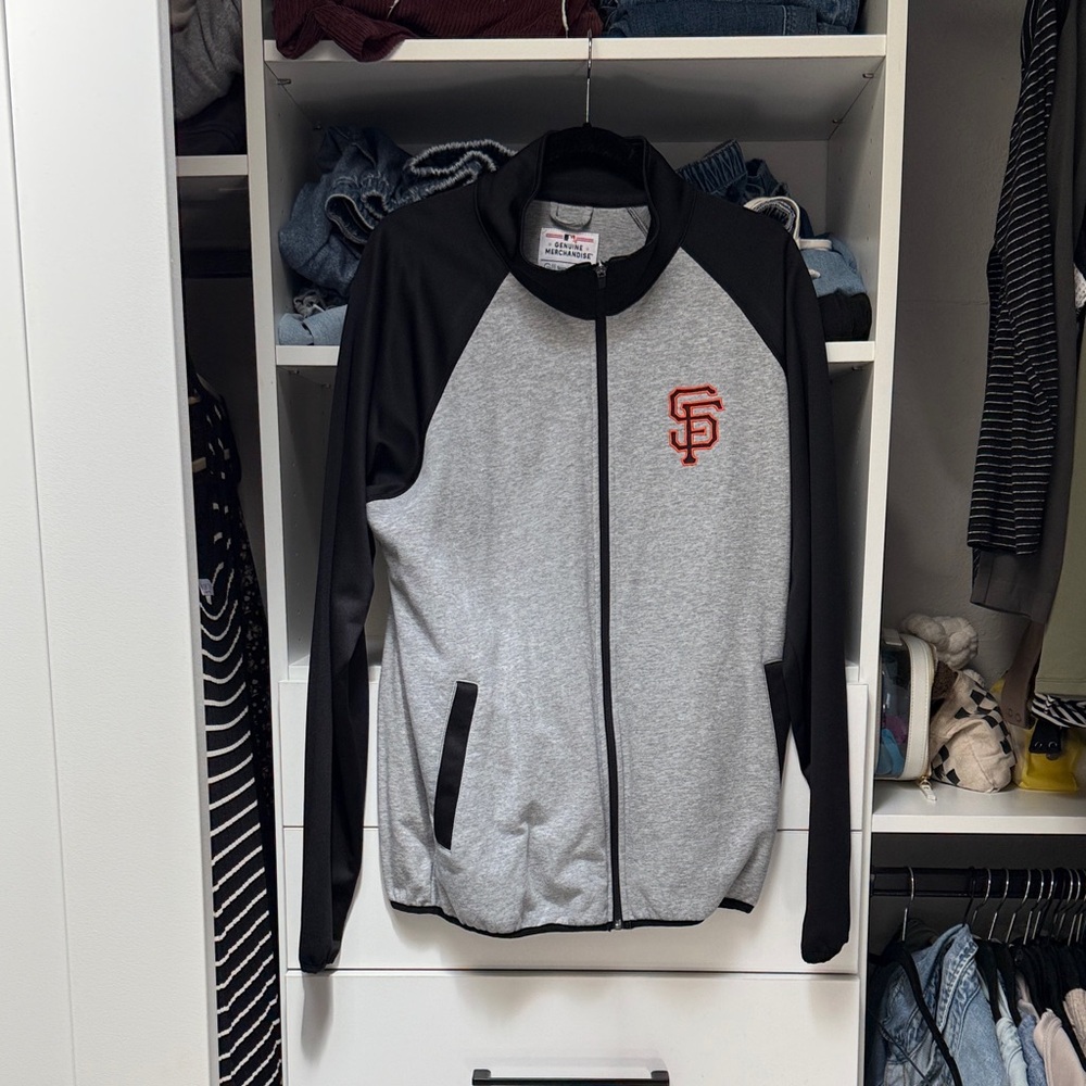 San Francisco Giants Grey & Black Full-Zip Jacket